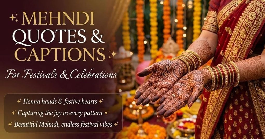 Mehndi Quotes and Captions for Festivals