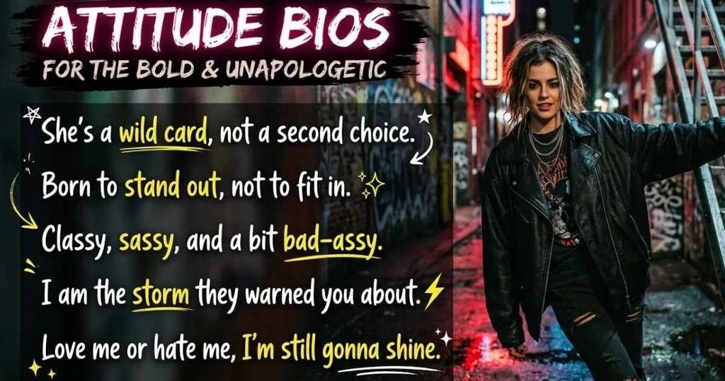 Savage Attitude Bios for Girls with a Bold Personality
