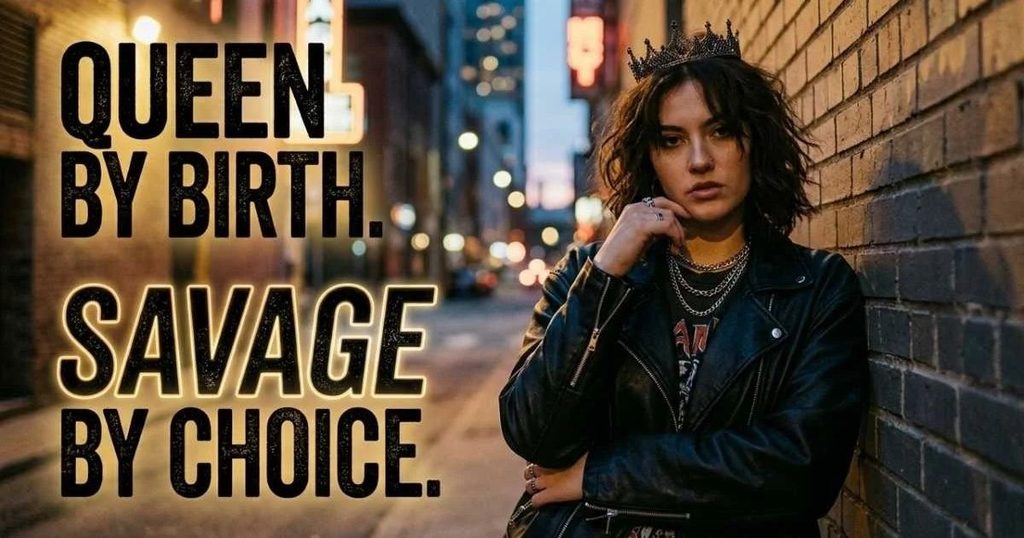 Savage Attitude Queen Captions for Girls