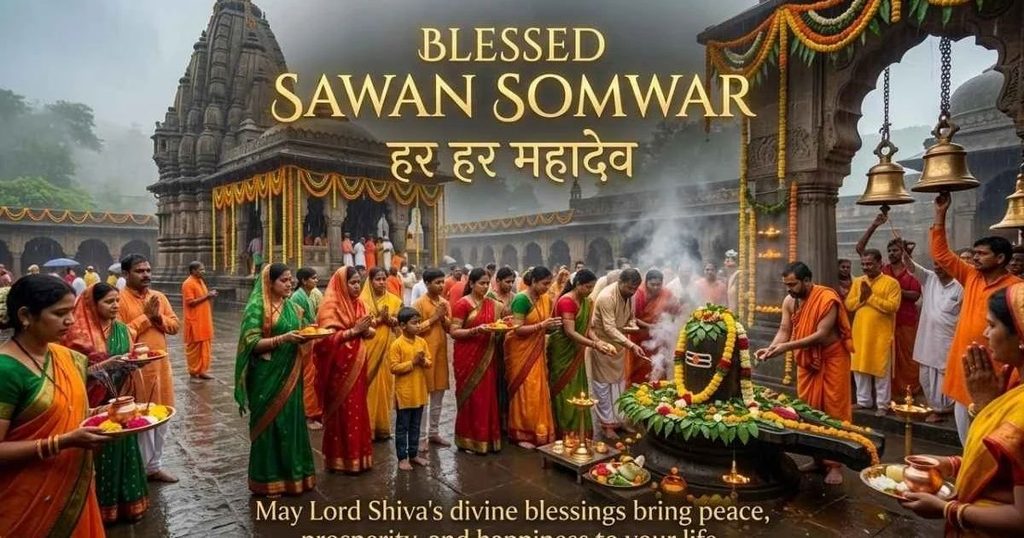 Sawan Somwar Puja and Temple Visit Captions for Lord Shiva Devotees