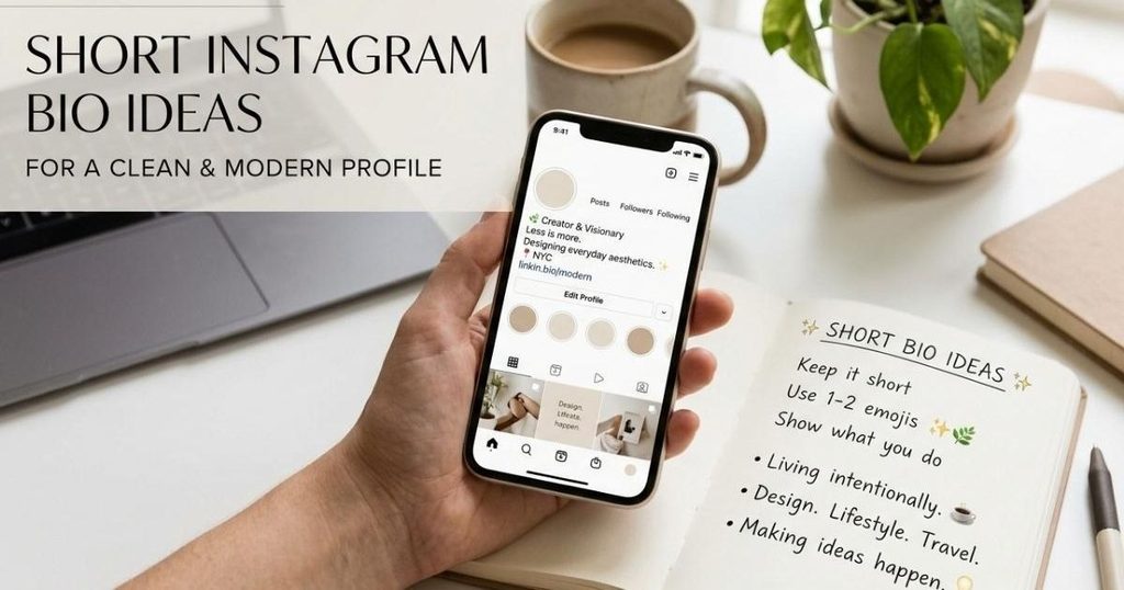 Short Instagram Bio Ideas for a Clean and Modern Profile