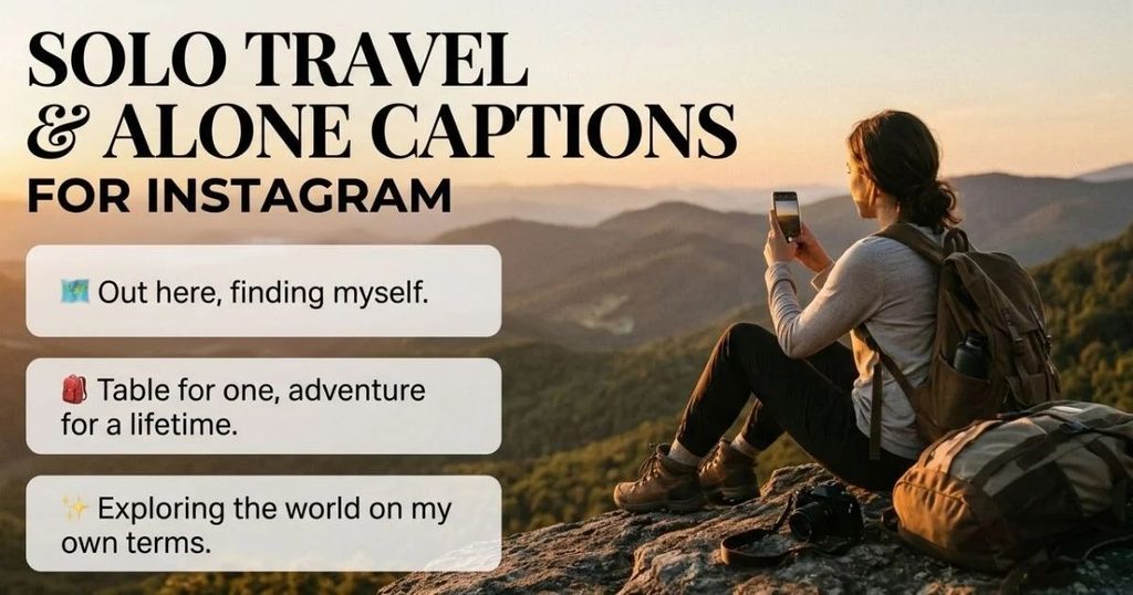 Solo Travel and Alone Captions for Instagram
