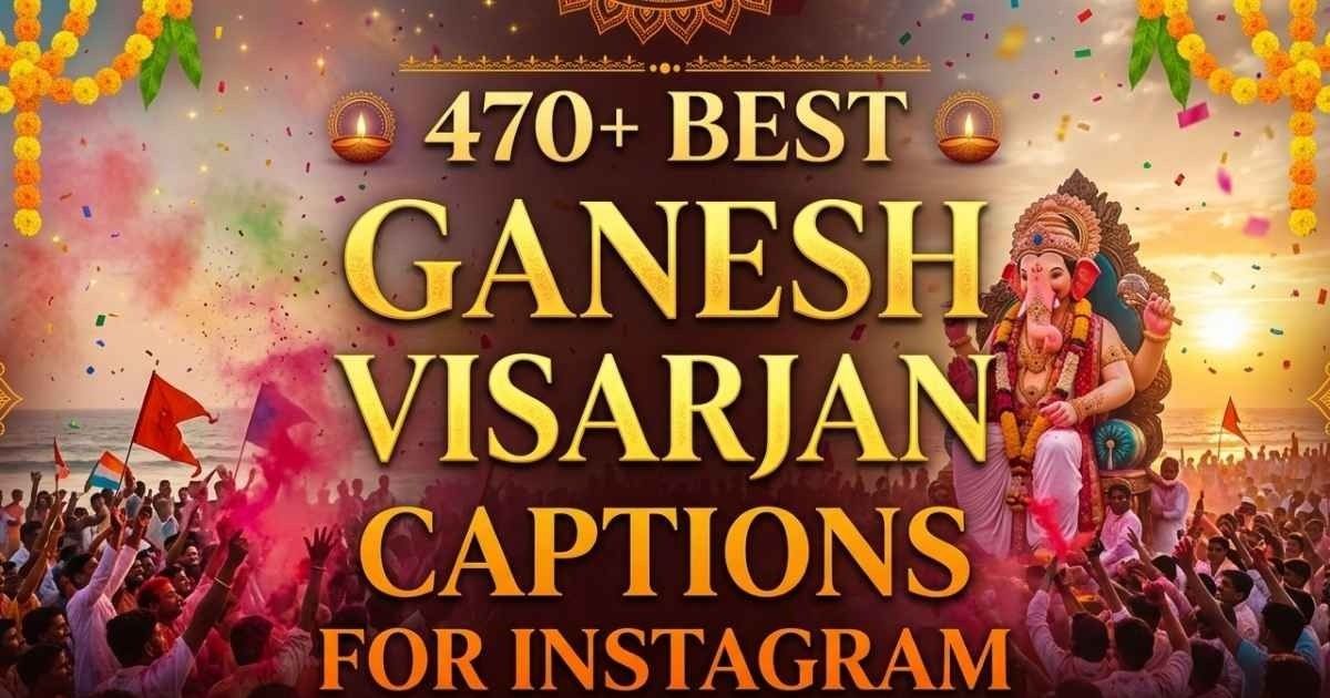ganpati visarjan caption